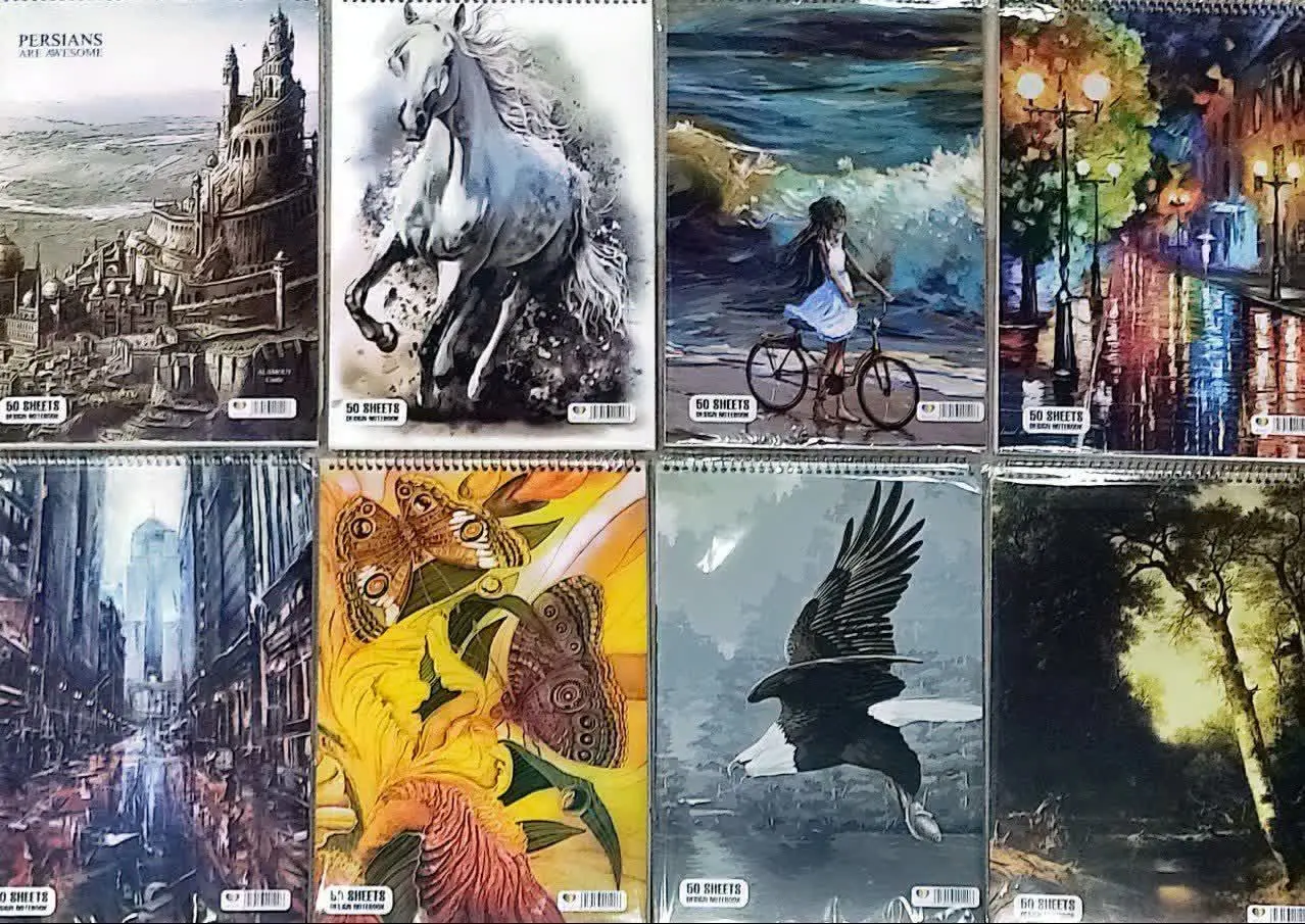 دفتر طراحی سیمی A۴ تک سلفون 
