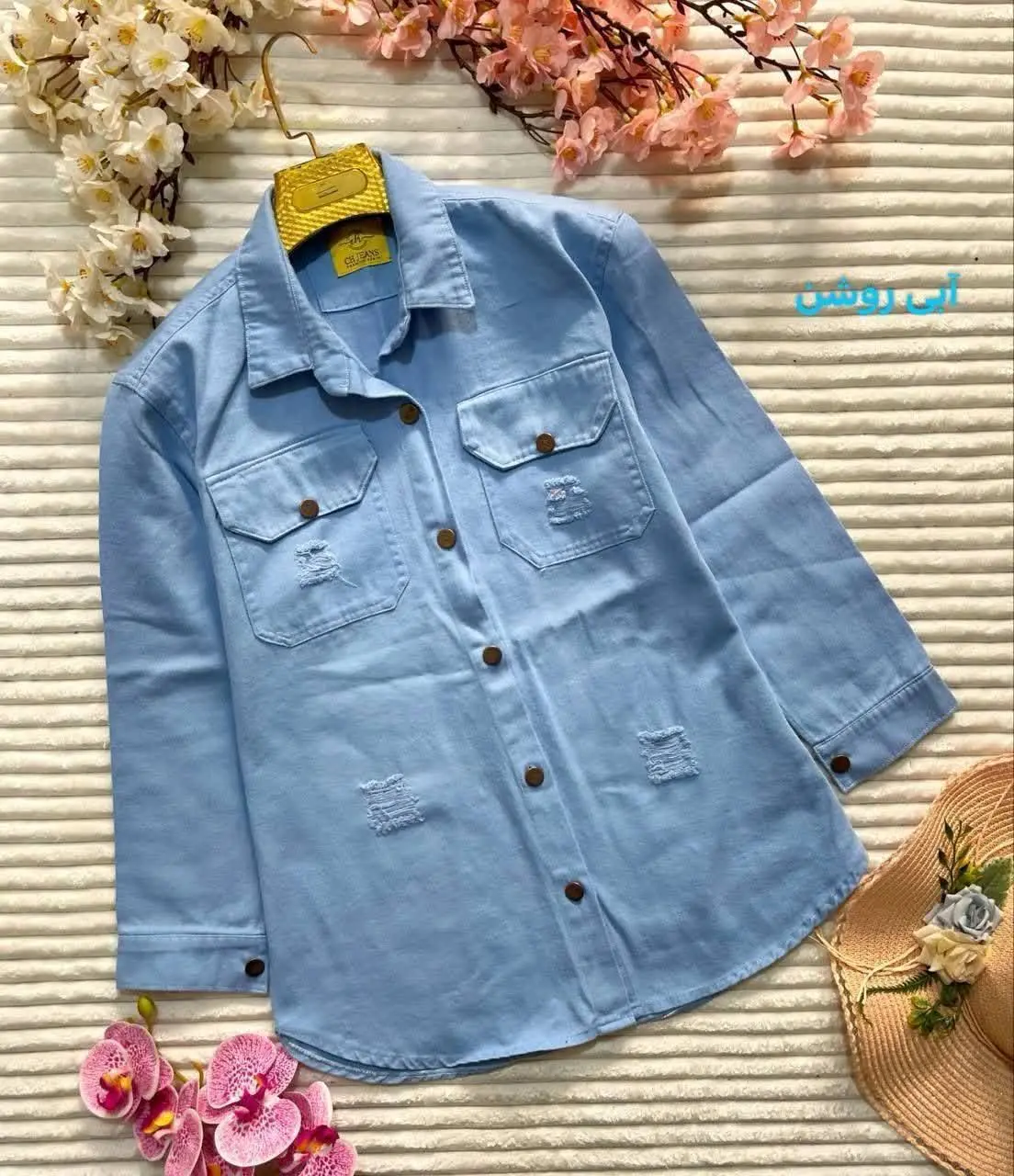 شومیز مانتویی کتان🦄
