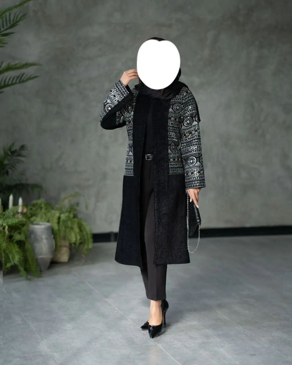 👚نام: کت مزون دوز مخمل سوزندوزی بلند
