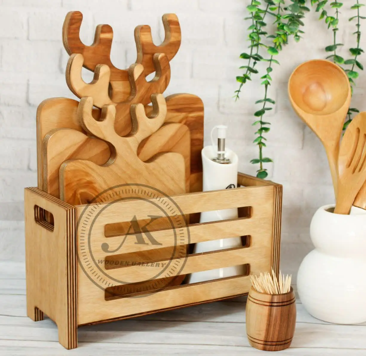 باکس نظم دهنده پایه دار چوبی
