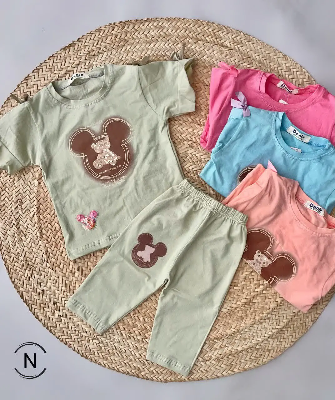 #تیشرت‌شلوارک‌دخترانه پنبه لاکرا درجه یک 
