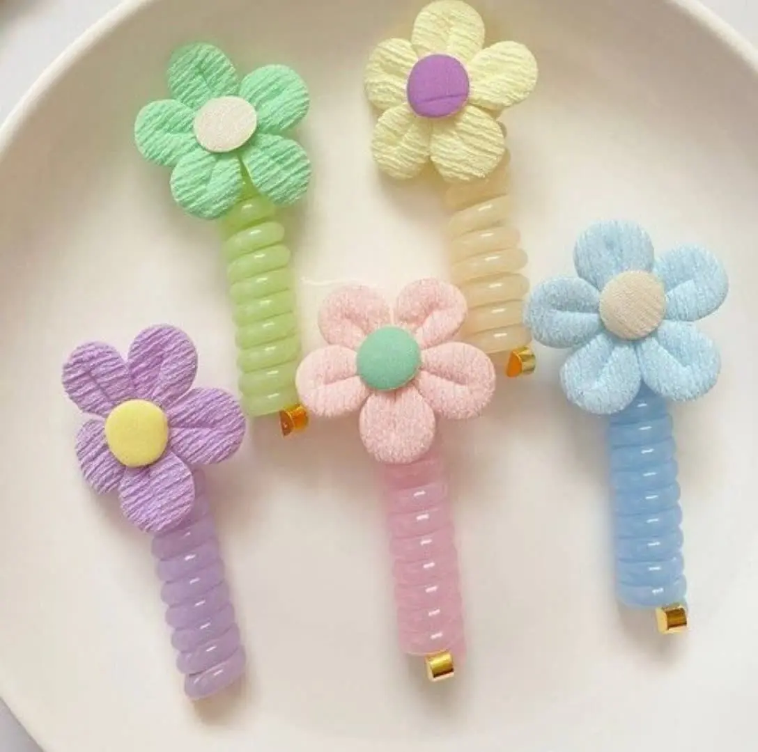 🌺کش موی فنری (سیم تلفنی)