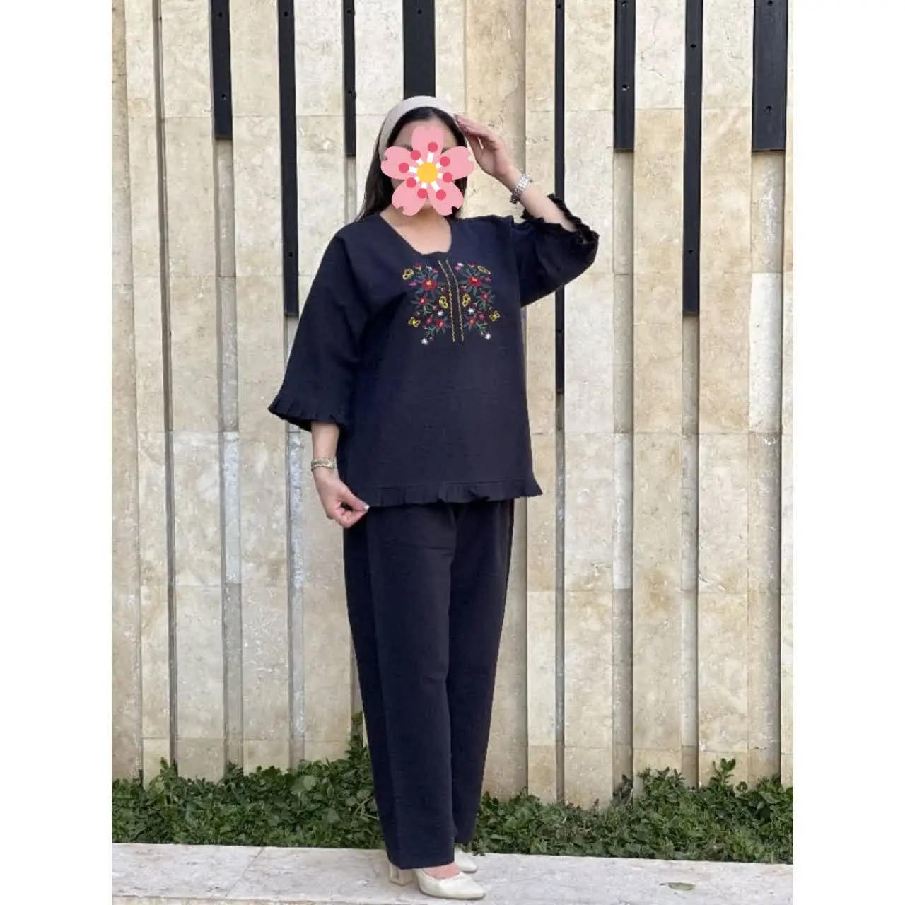 نام: ست مانتو شلوار لنین گلدوزی ۱۵۴۶
