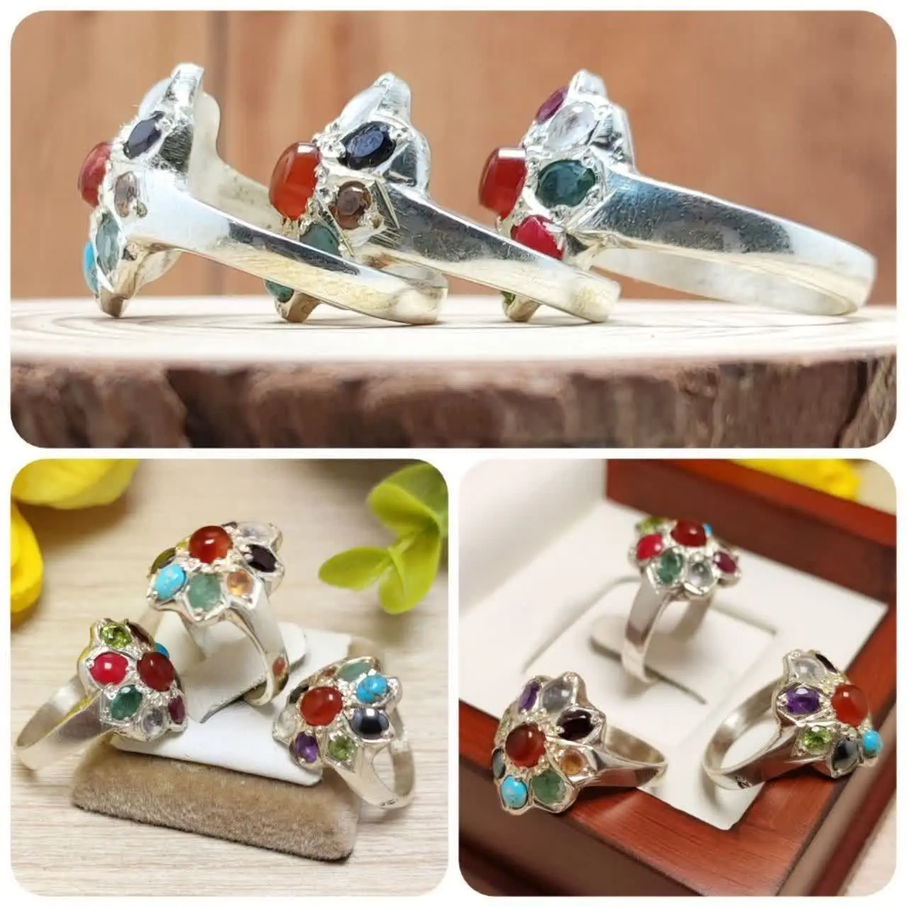 💎انگشترزنانه۹ جواهر سنگ اصل...