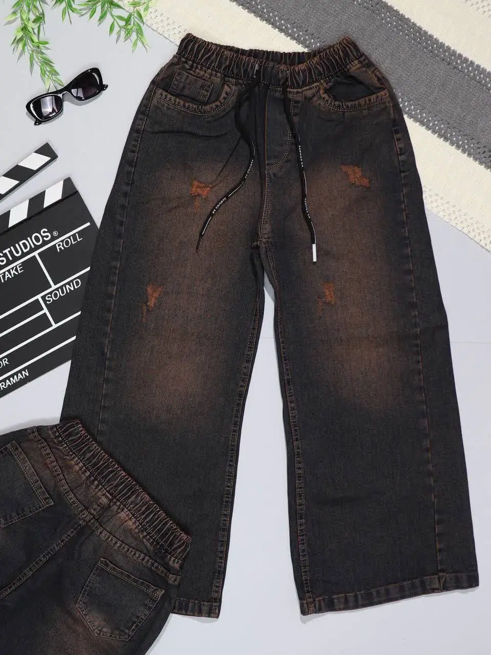 👫شلوار جین شافل مسی زاپ دار 👫
