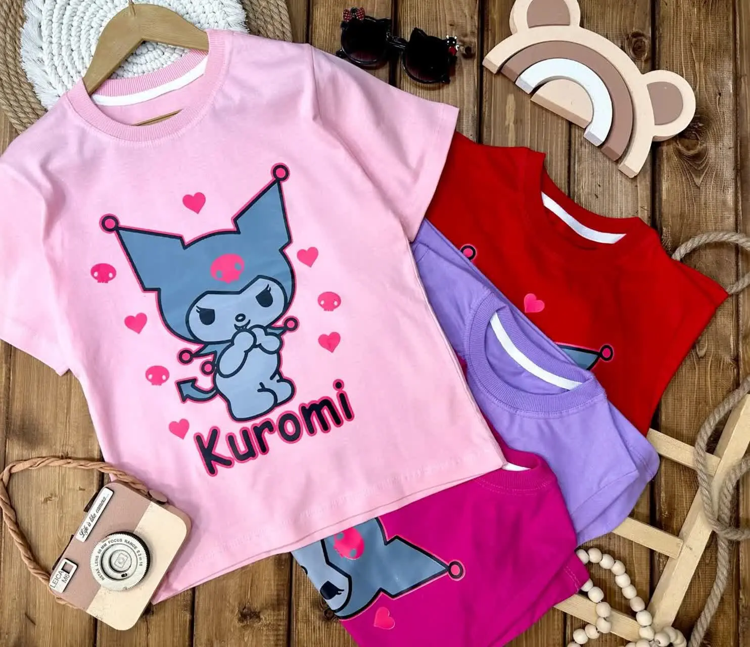 👫تیشرت تک دخترانه چاپ کرومی ✅
