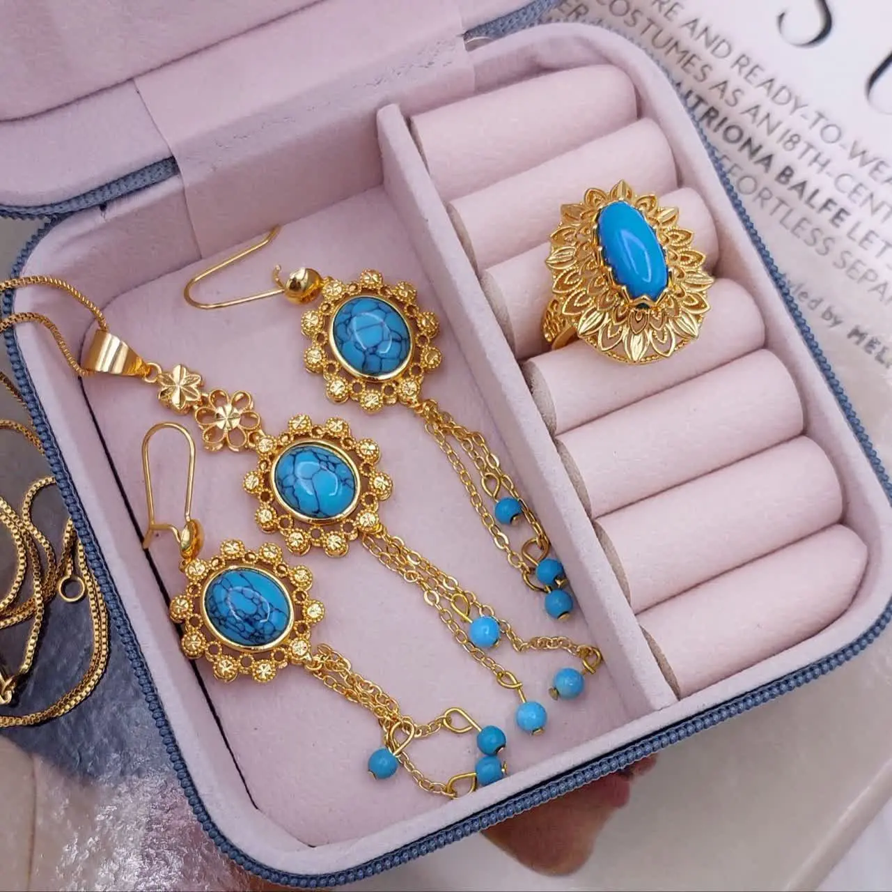 #ست سنگدار طرح طلا جدید😍
