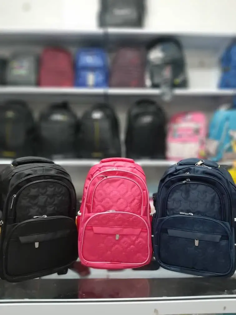 کوله مدرسه گلدوزی طرحدار جامدادی دار
