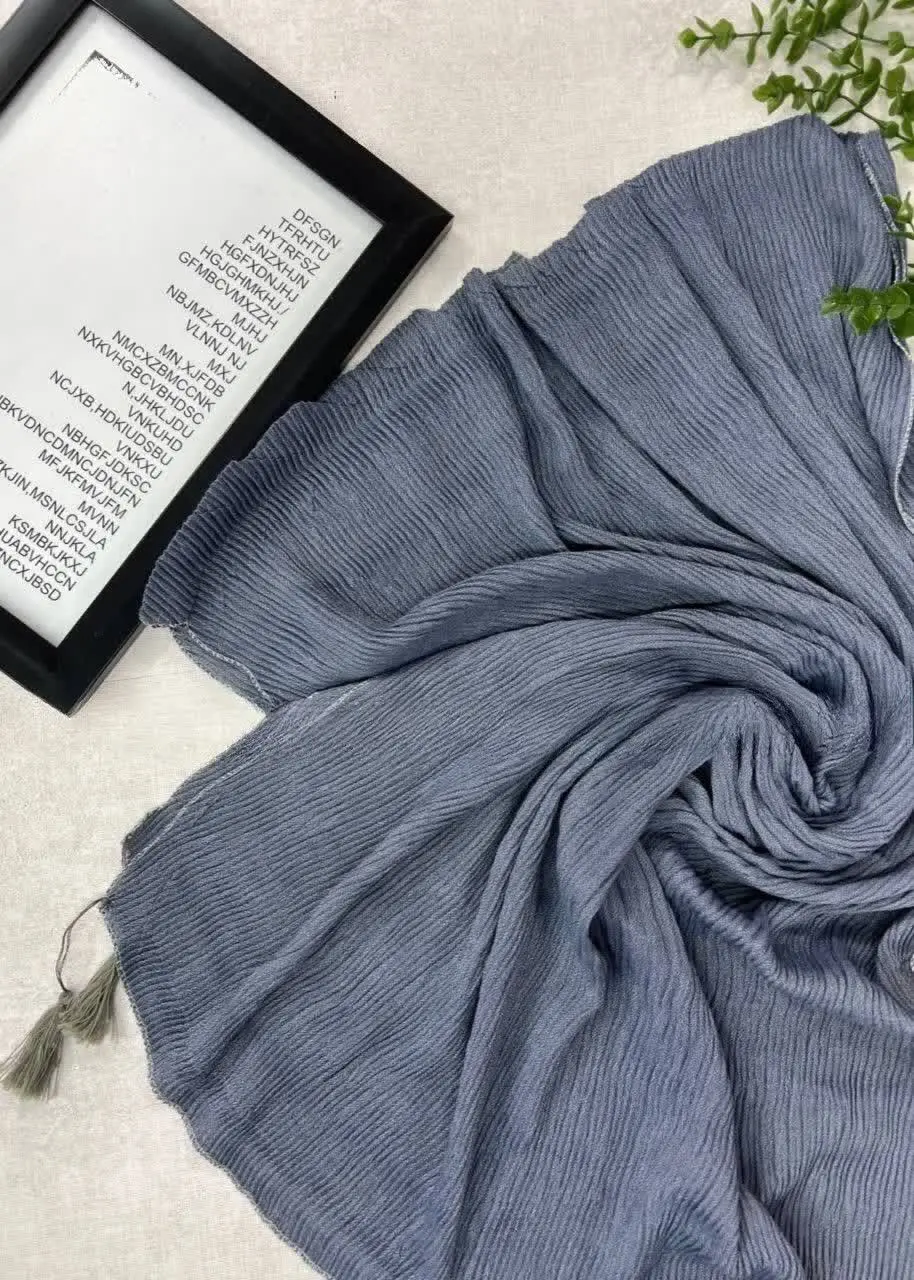 🍃شال پلیسه ریز دور لمه 
