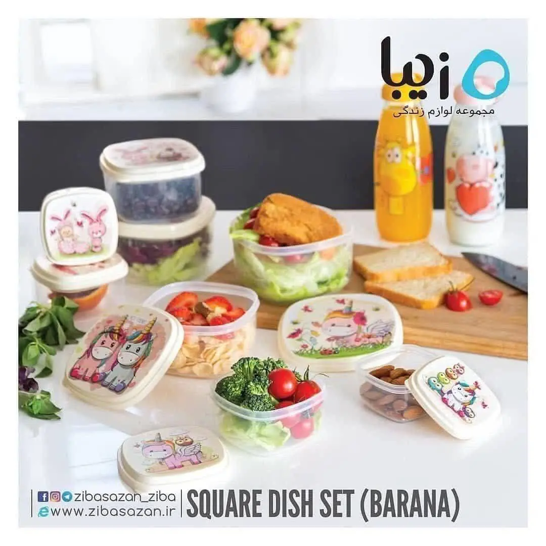 ظرف ۴ تایی طرحدار
