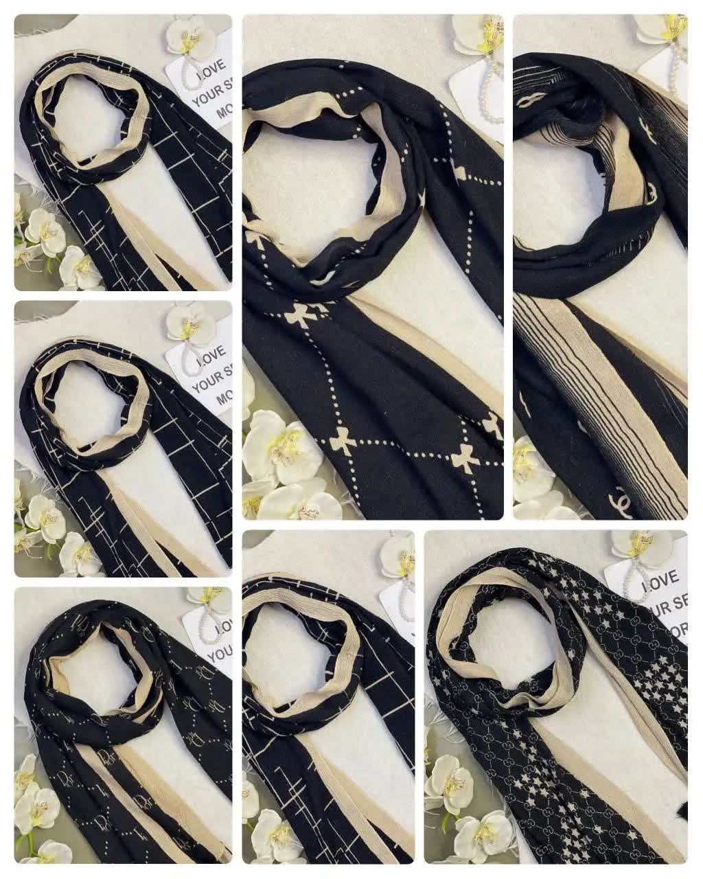 🐝شال برشکا لمه چاپ خیس