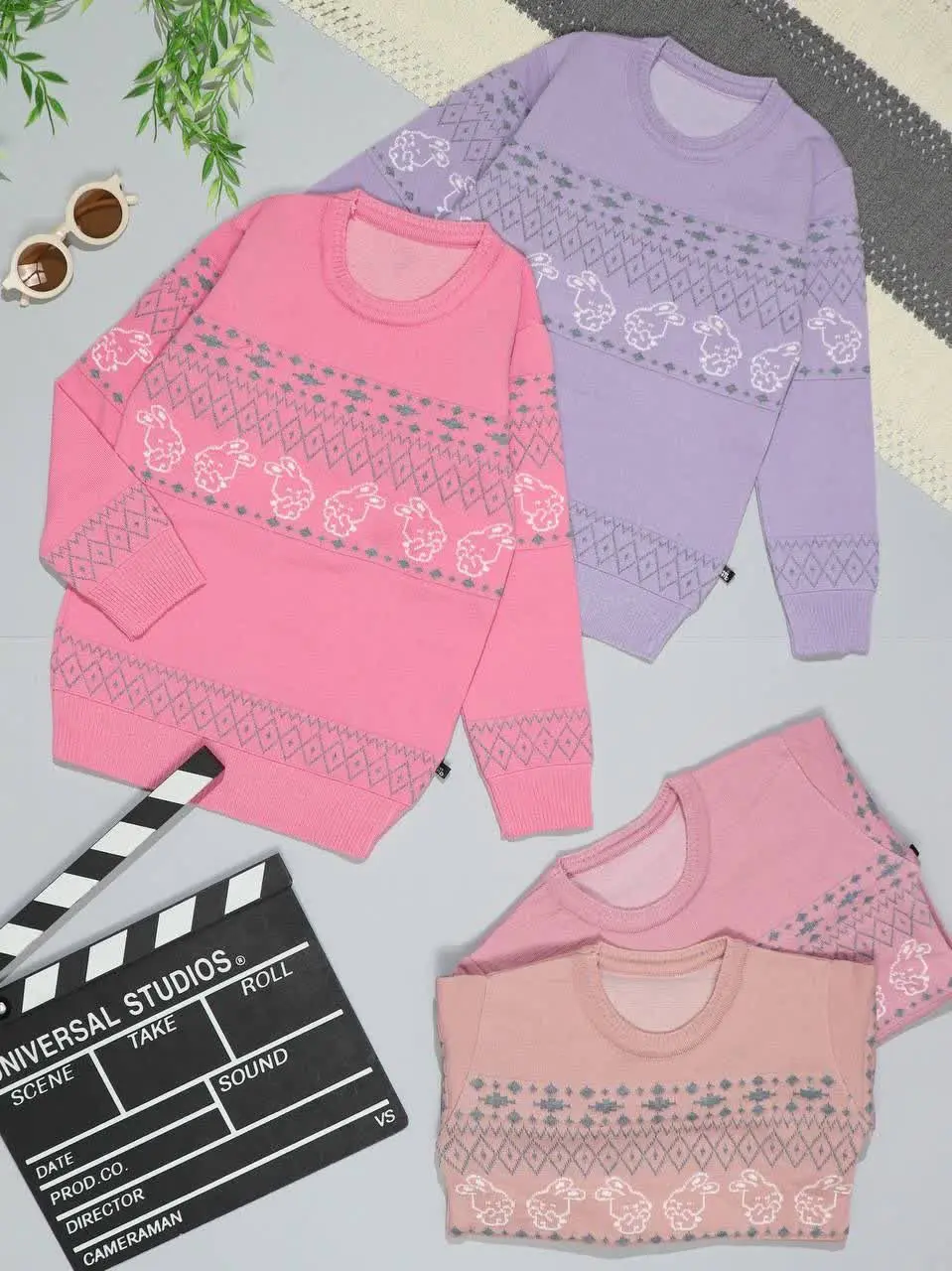 👫بافت دخترانه طرح خرگوش وسط👫