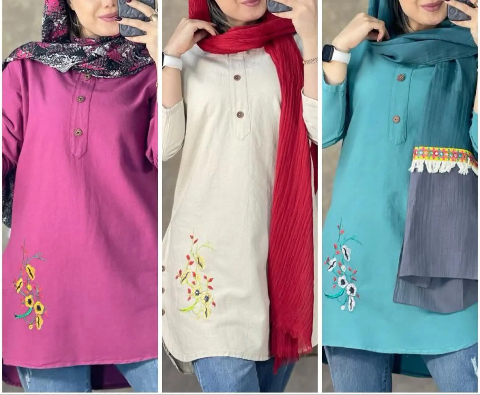 نام: شومیز مانتویی مدل نیکا
