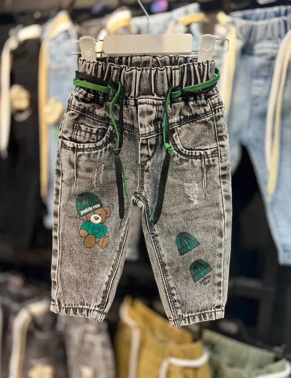 شلوار نقلی اسپرت خرس کلاهدار
