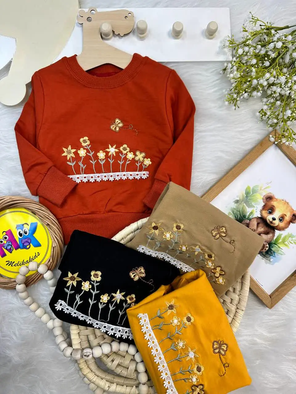 بلوز تک طرح گل آفتابگردون ب...