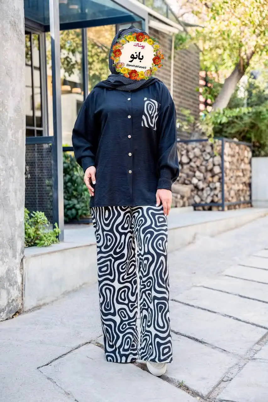 نام: #ست #بلوز #شلوار طرح دار
