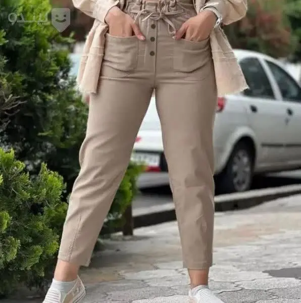 #شلوار_کتان_مام_فیت
