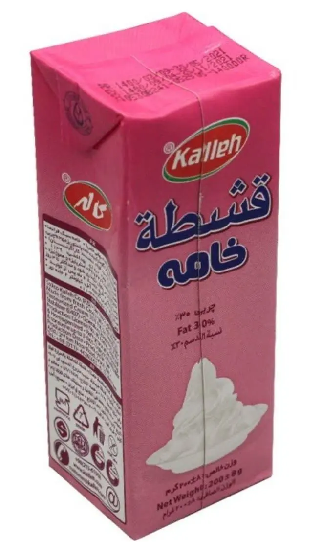 خامه پاستوریزه پاکتی کاله 
