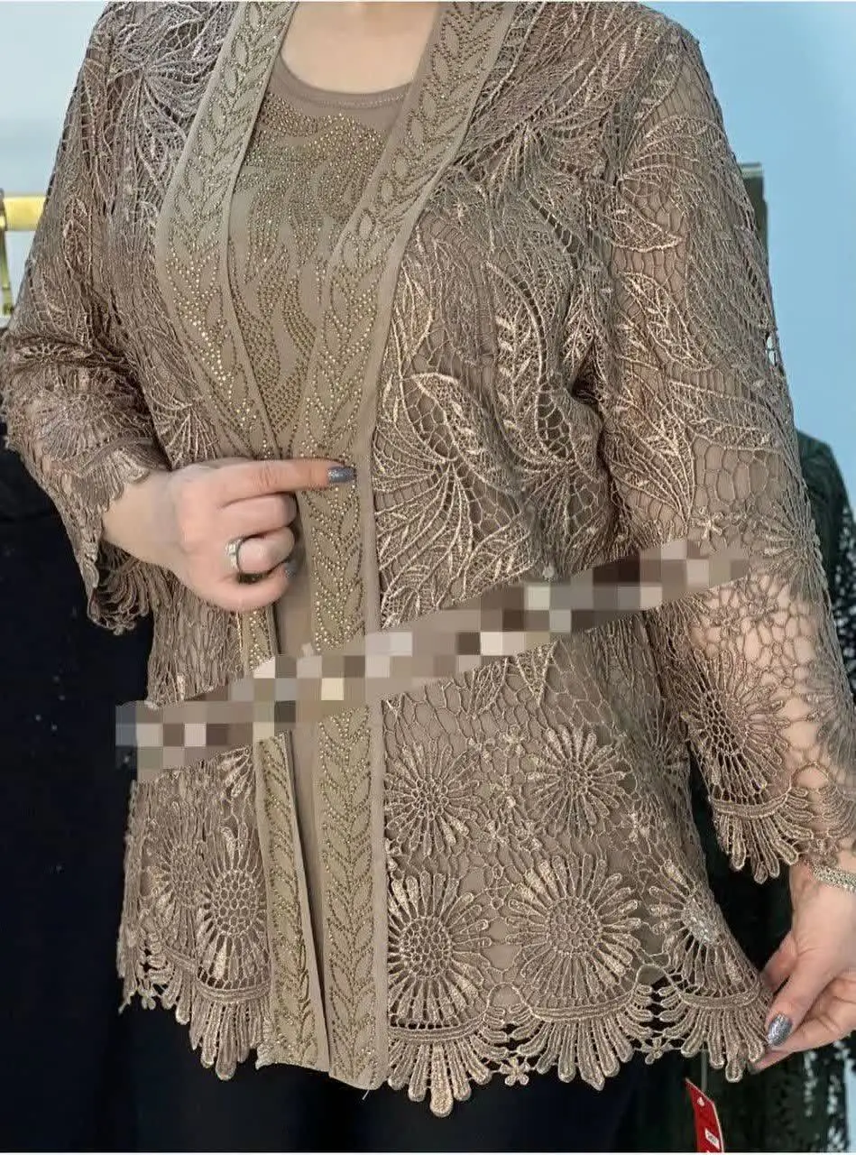 شومیز دوتیکه گیپور وارداتی 😍
