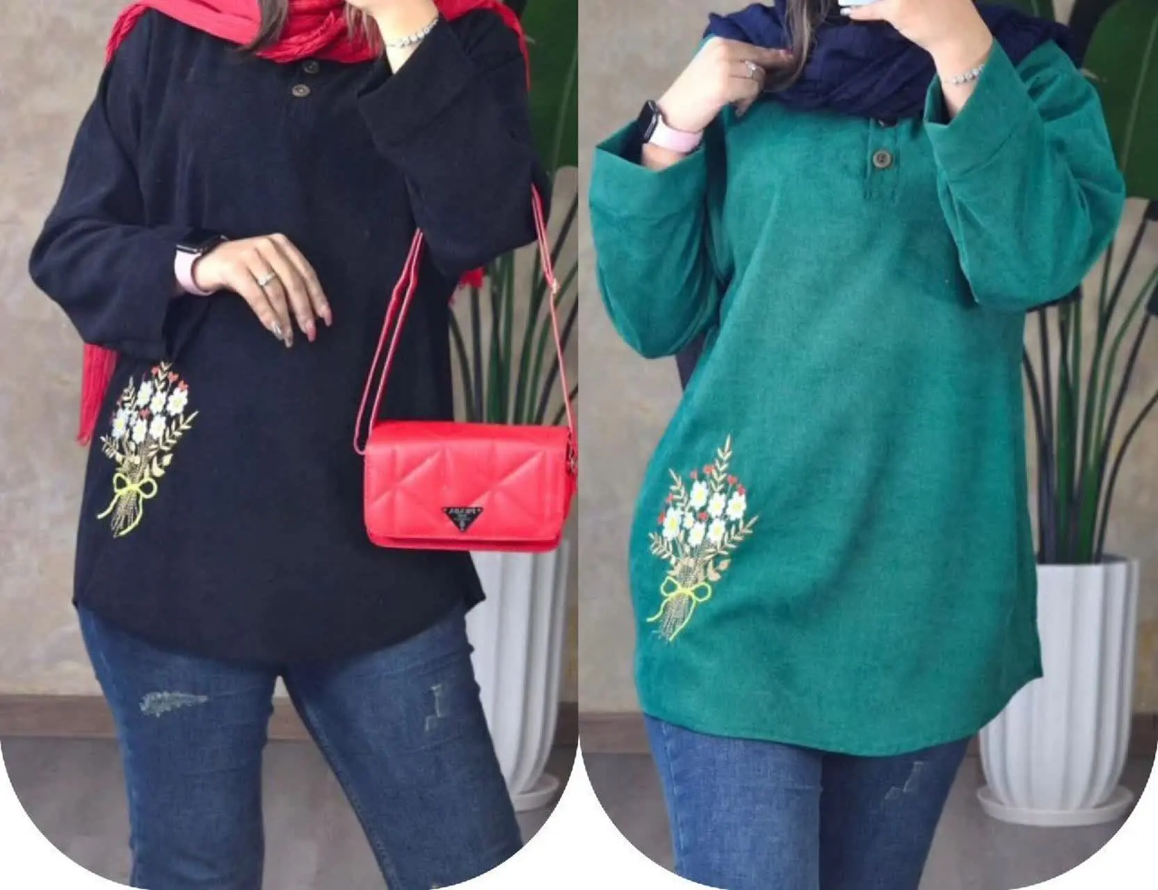 نام: تونیک مانتویی دسته گل
