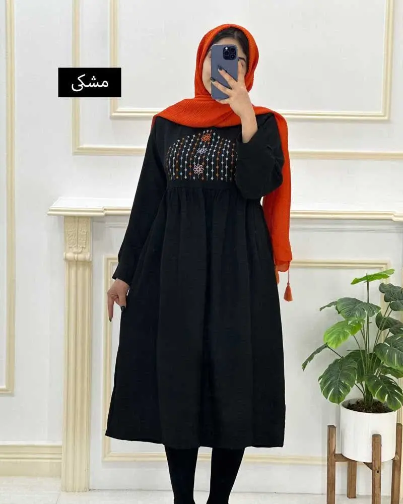 💥 #ماکسی زنانه یقه وی 
