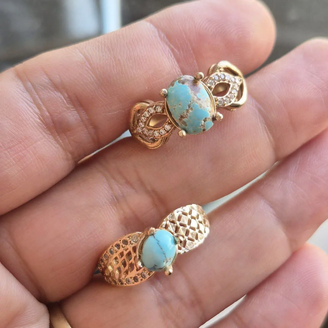 انگشتر 💍 فیروزه سایز ۸