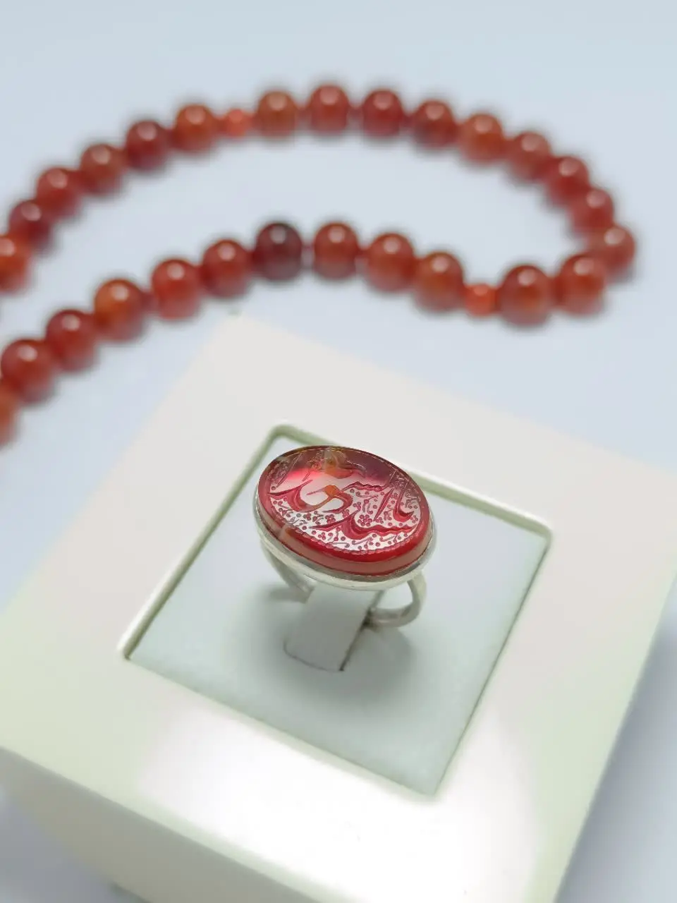 انگشتر نقره مردانه ساده افقی