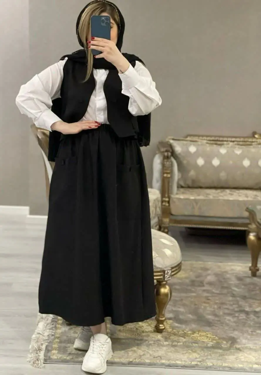 👚 نام: ست (جلیقه، شومیز و دامن) 
