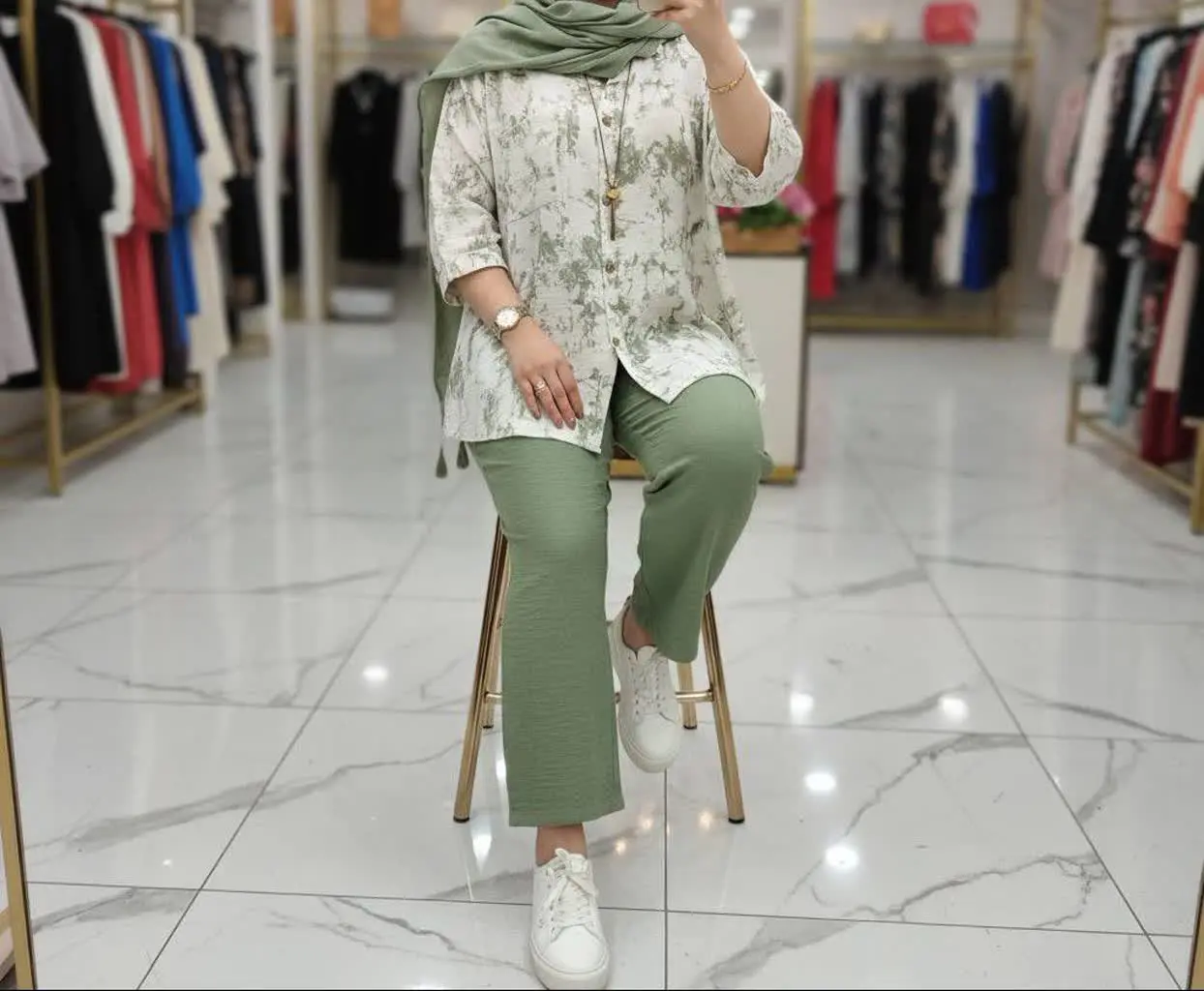 ست مانتو شلوار گازوئیلی