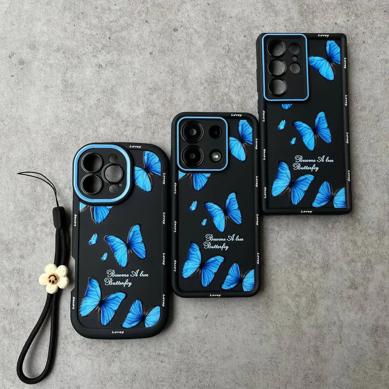 قاب تی پی یو پروانه رویایی با آویز فوق العاده زیبا مخصوص انواع #سامسونگ #شیائومی و #آیفون 
