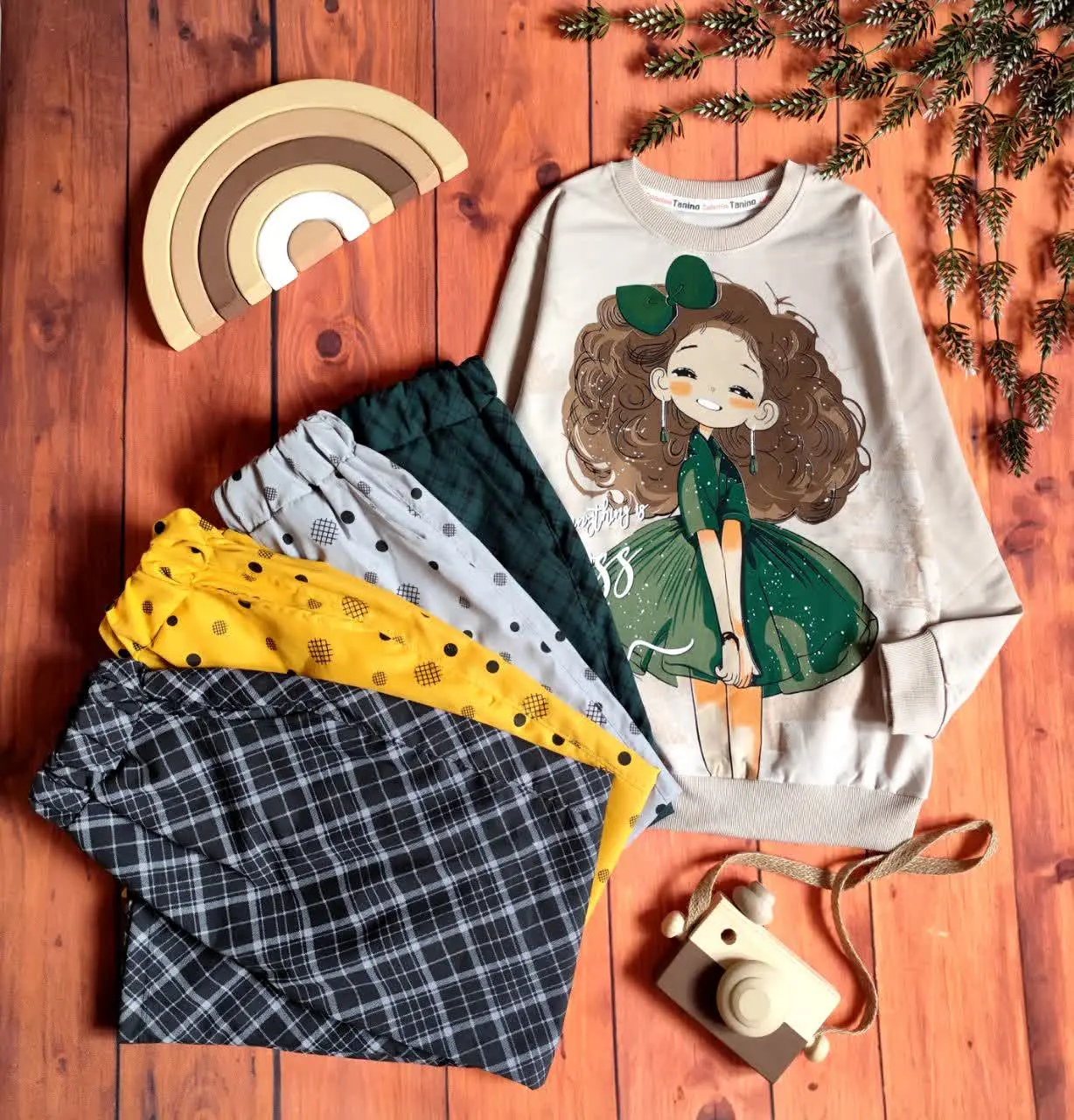 😍ست بلوز و شلوار دخترک مو ف...