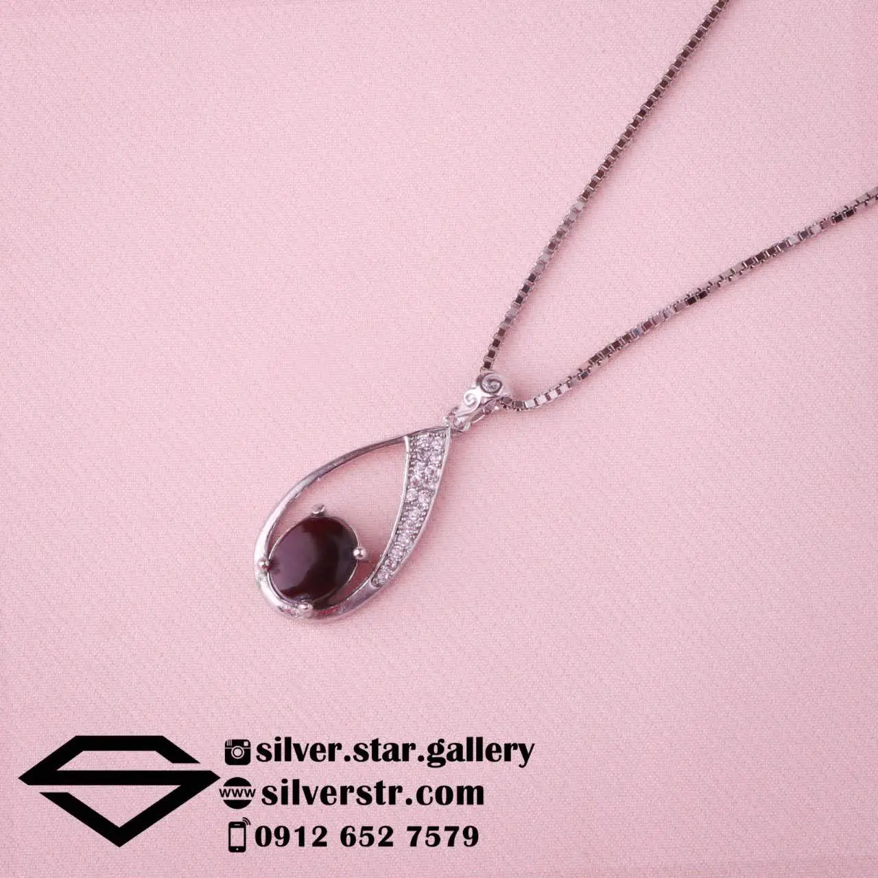 💎 پلاک زنانه عقیق سرخ یمنی...