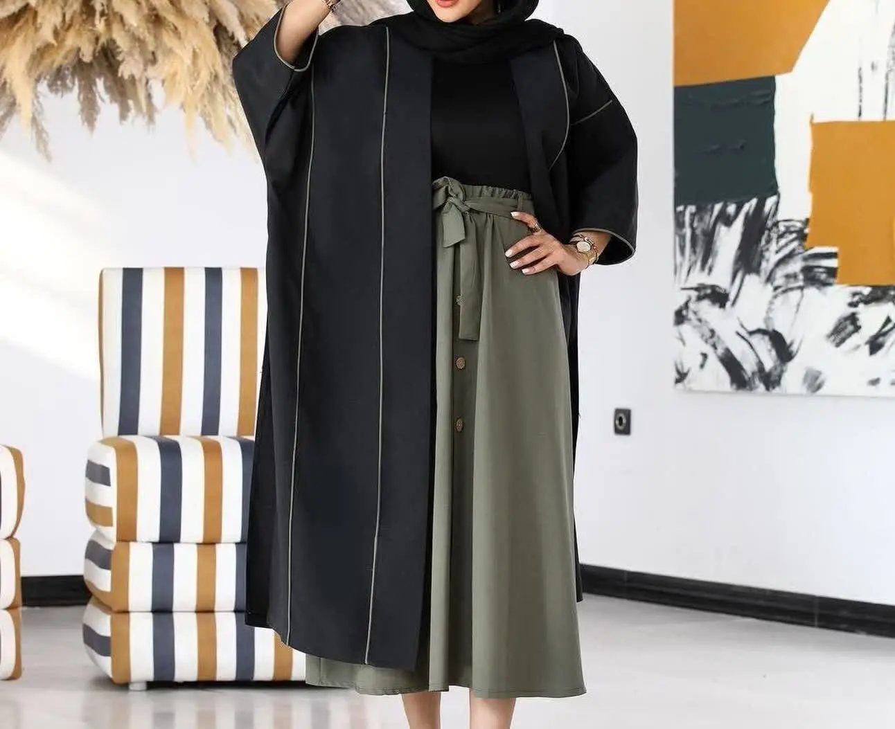 🛍نام: مانتو دامن گلاره🌱
