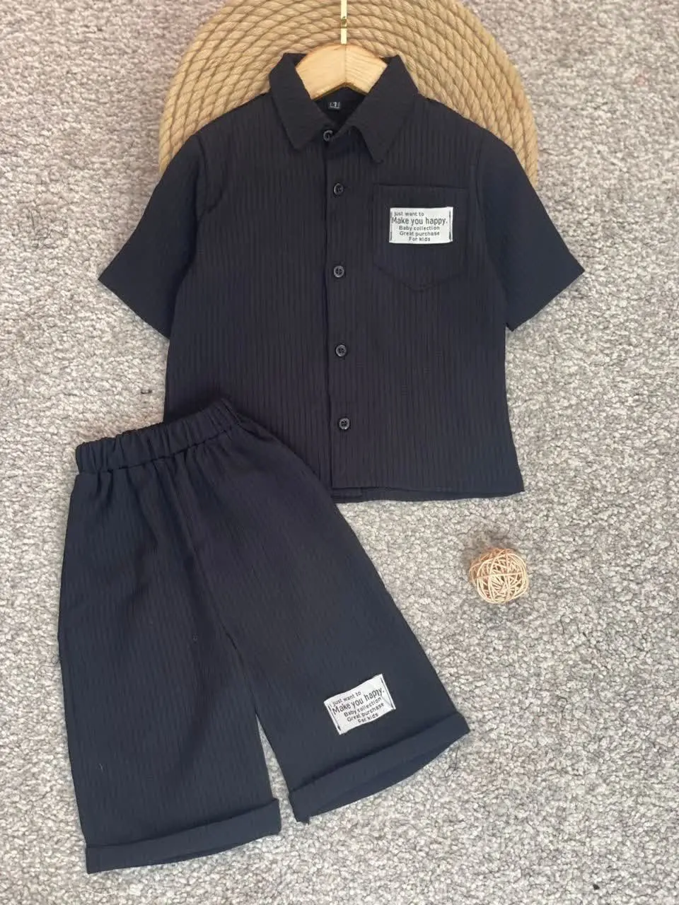 🌼ست پیراهن شلوارک بیرونی و مهمونی واسه آقا پسرهای مهربون🌼
