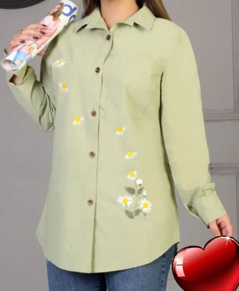 ✅ شومیز لینن بابونه، 
