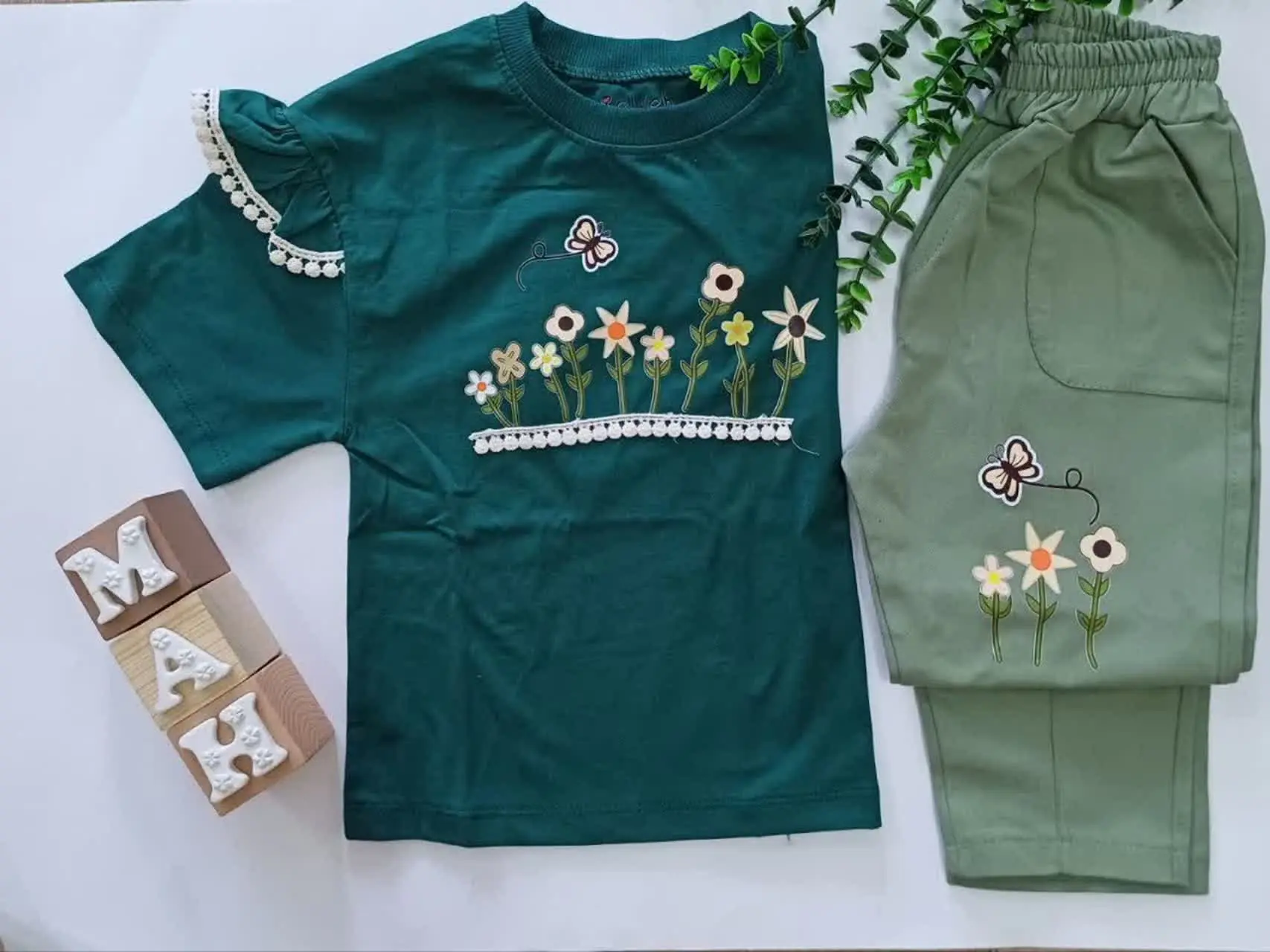 💐تیشرت شلوار طرح گل💐