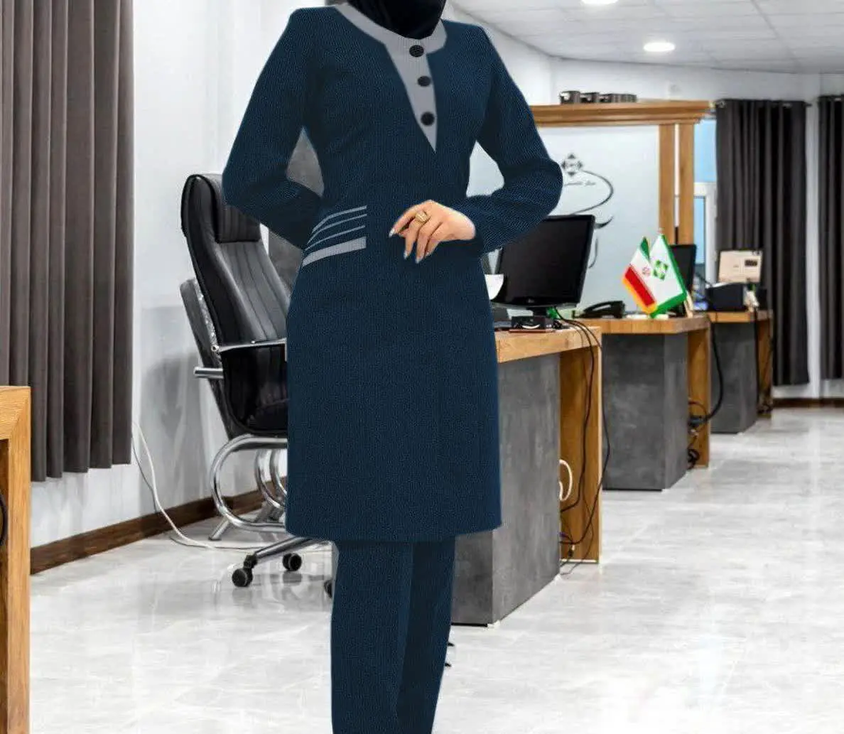 💞مانتو شلوار اداری خاص ماهگل💞
