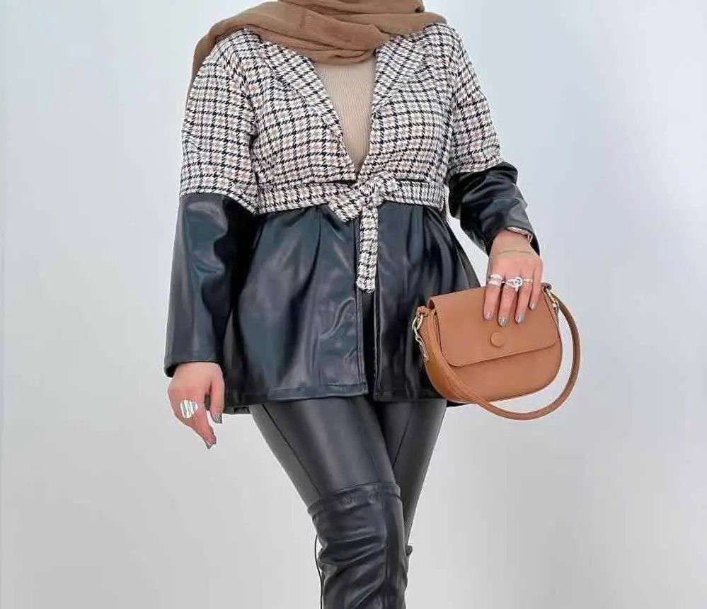 🛍نام: مانتوترکیبی ترلان🍂
