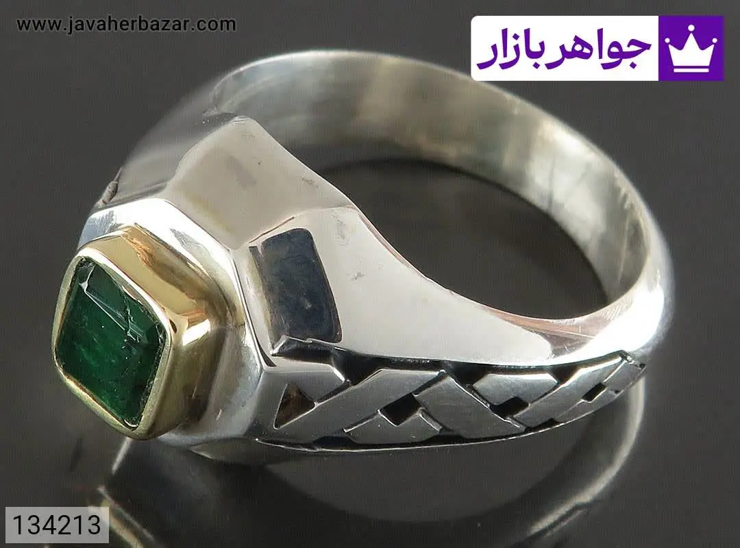 انگشتر نقره زمرد زامبیا شیک...