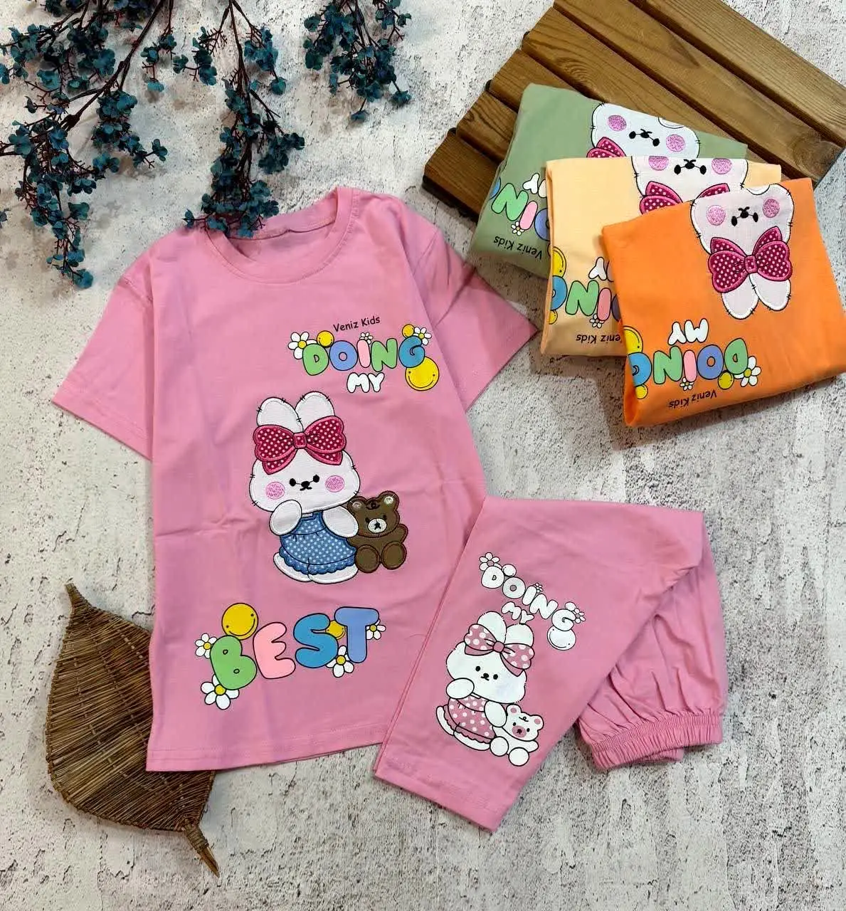 📍تیشرت شلوارک دخترانهDINO
