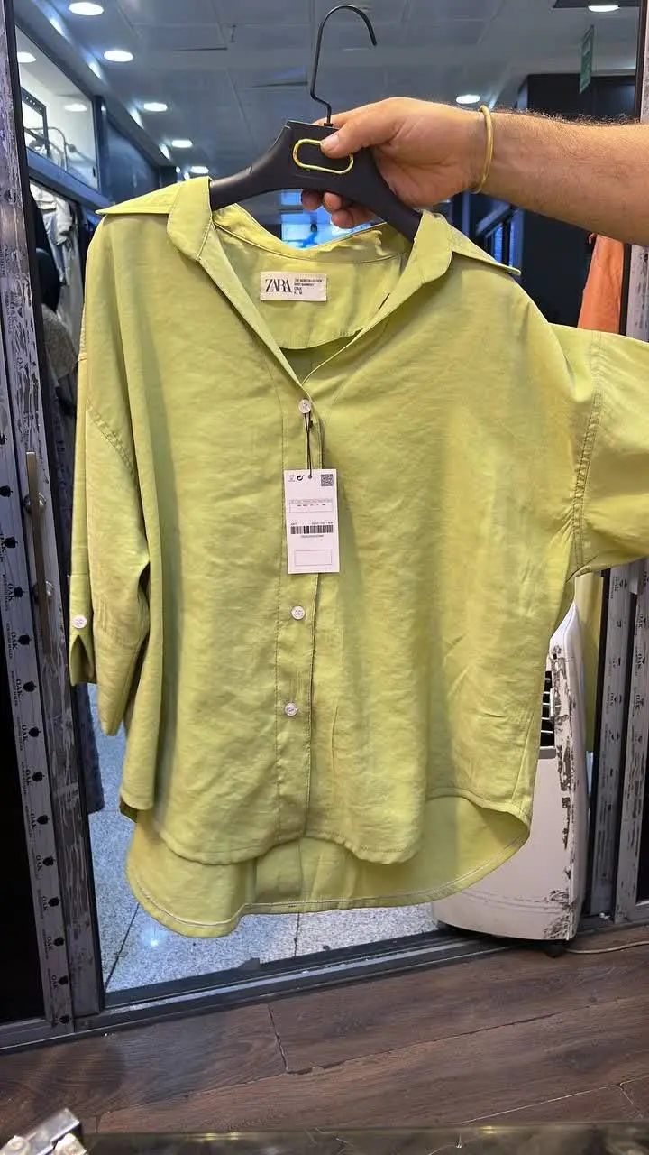 👌شومیز Zara پارچه لیندو
