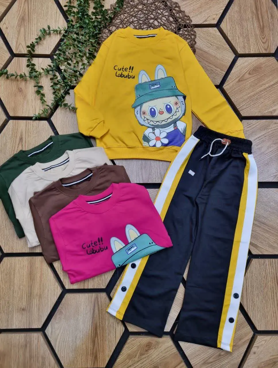 🌹بلوز با شلوار بگ دخترانه👩