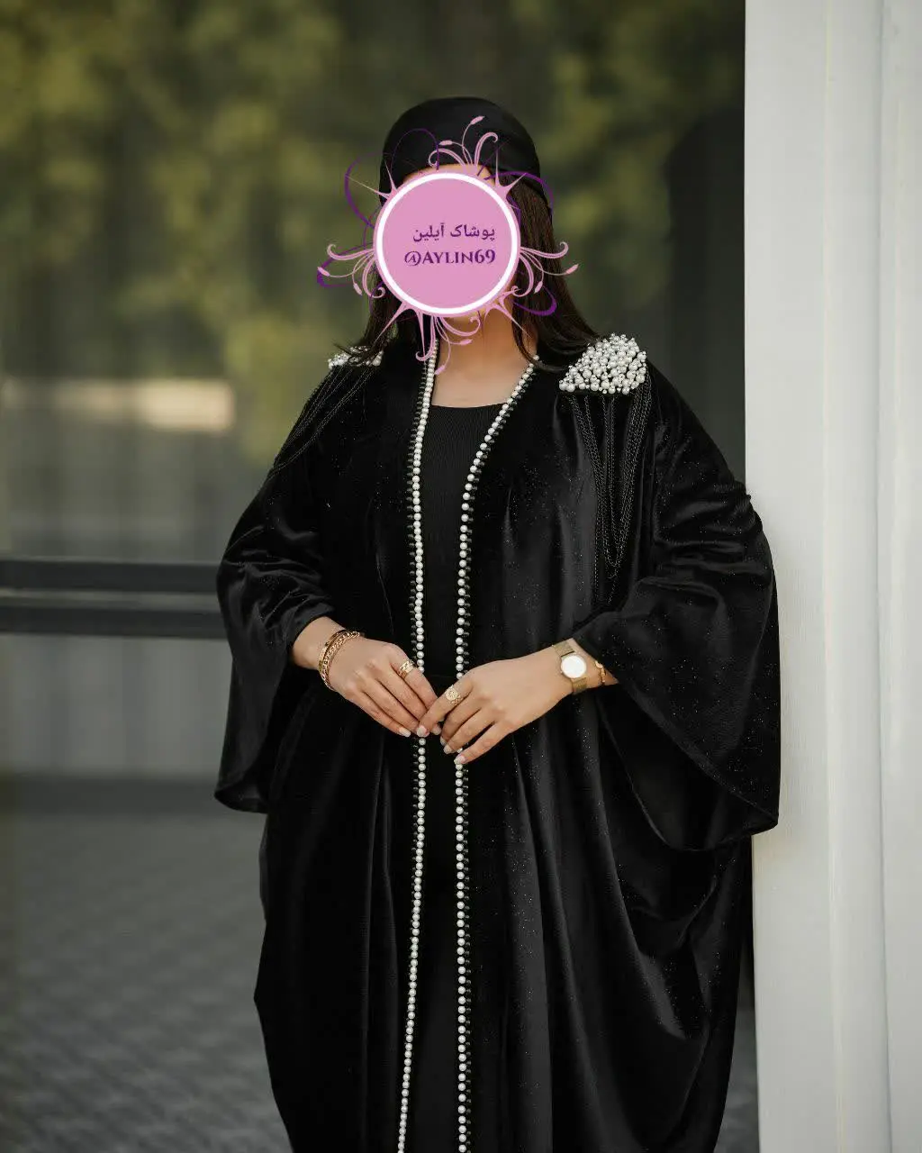 #عبا #مخمل #مرواریددوزی
