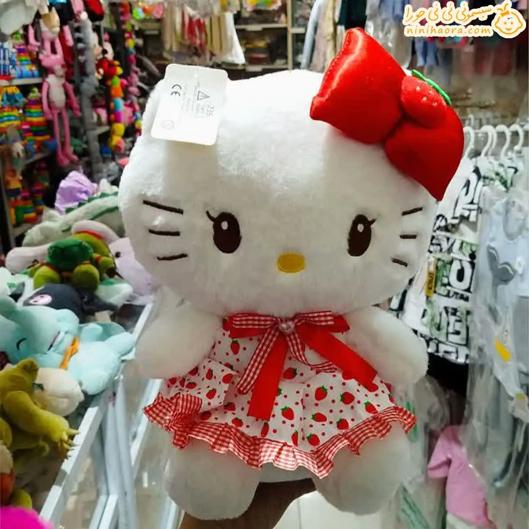 عروسک کیتی بزرگ دامن رنگی و...