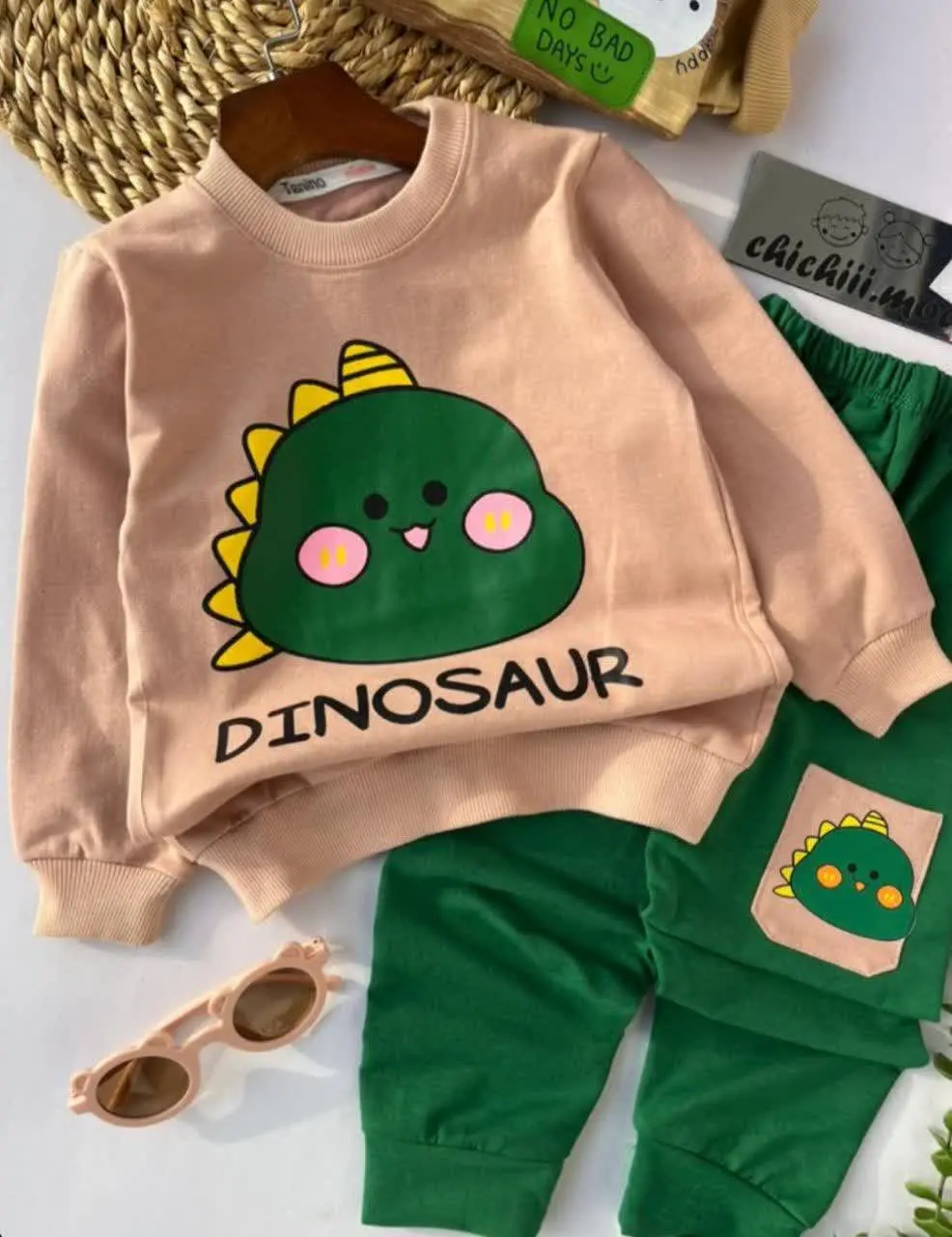 بلوز و شلوار دایناسور جیبدار 
