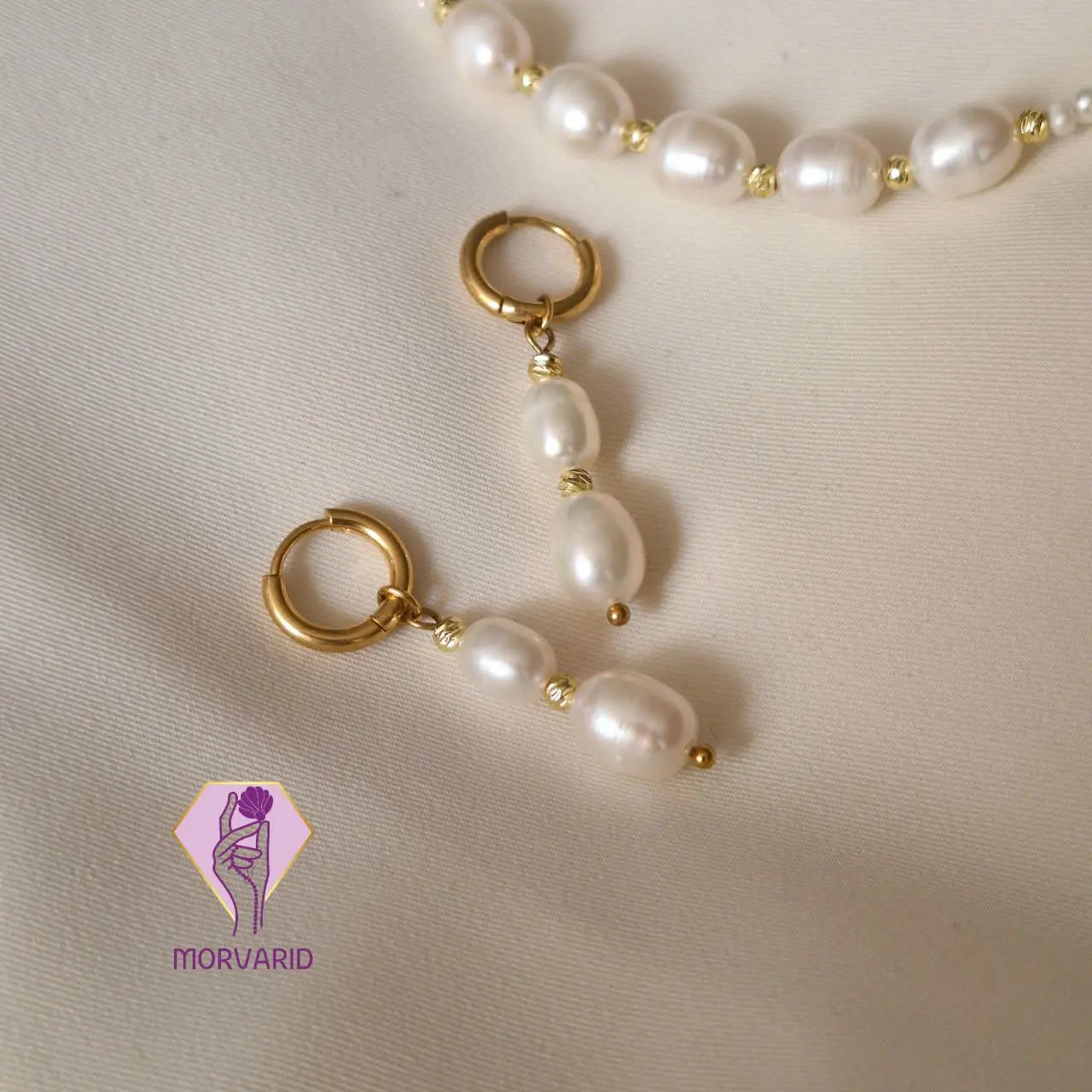 گوشواره مروارید اشکی 💎