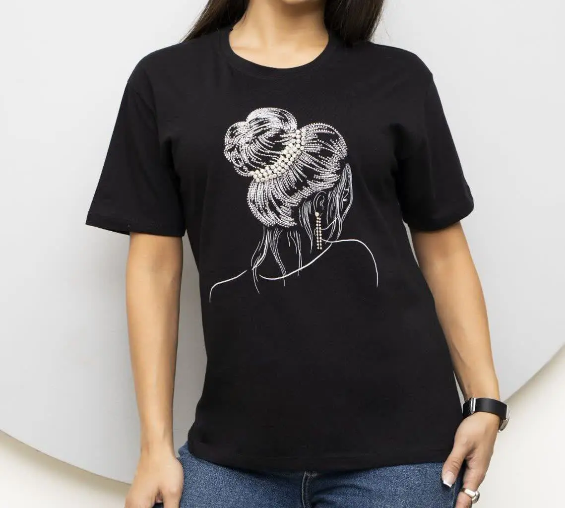 💞تیشرت سنگ و مروارید دوزی دختر💞
