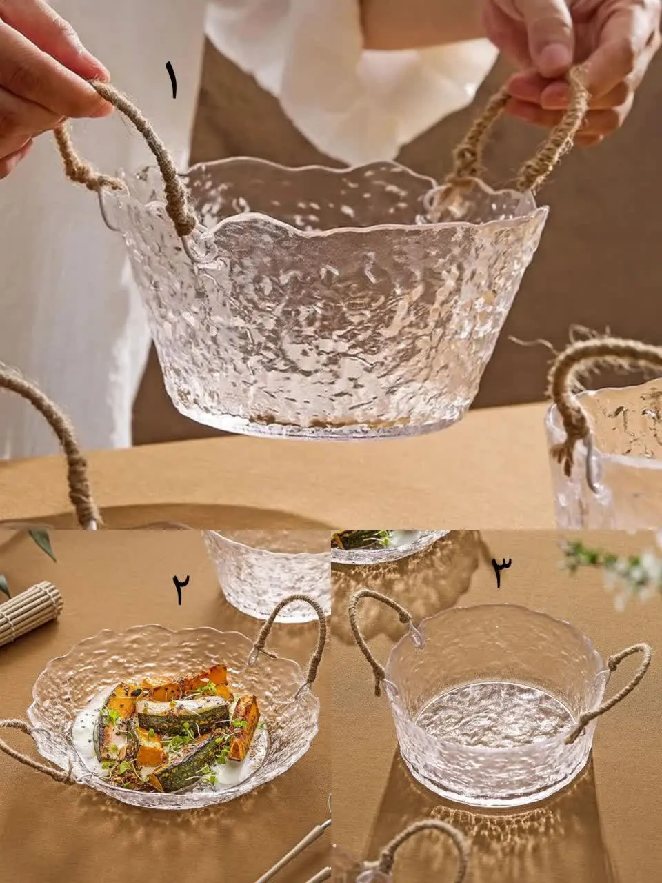 کاسه یخی دفرمه دسته دار 😍
