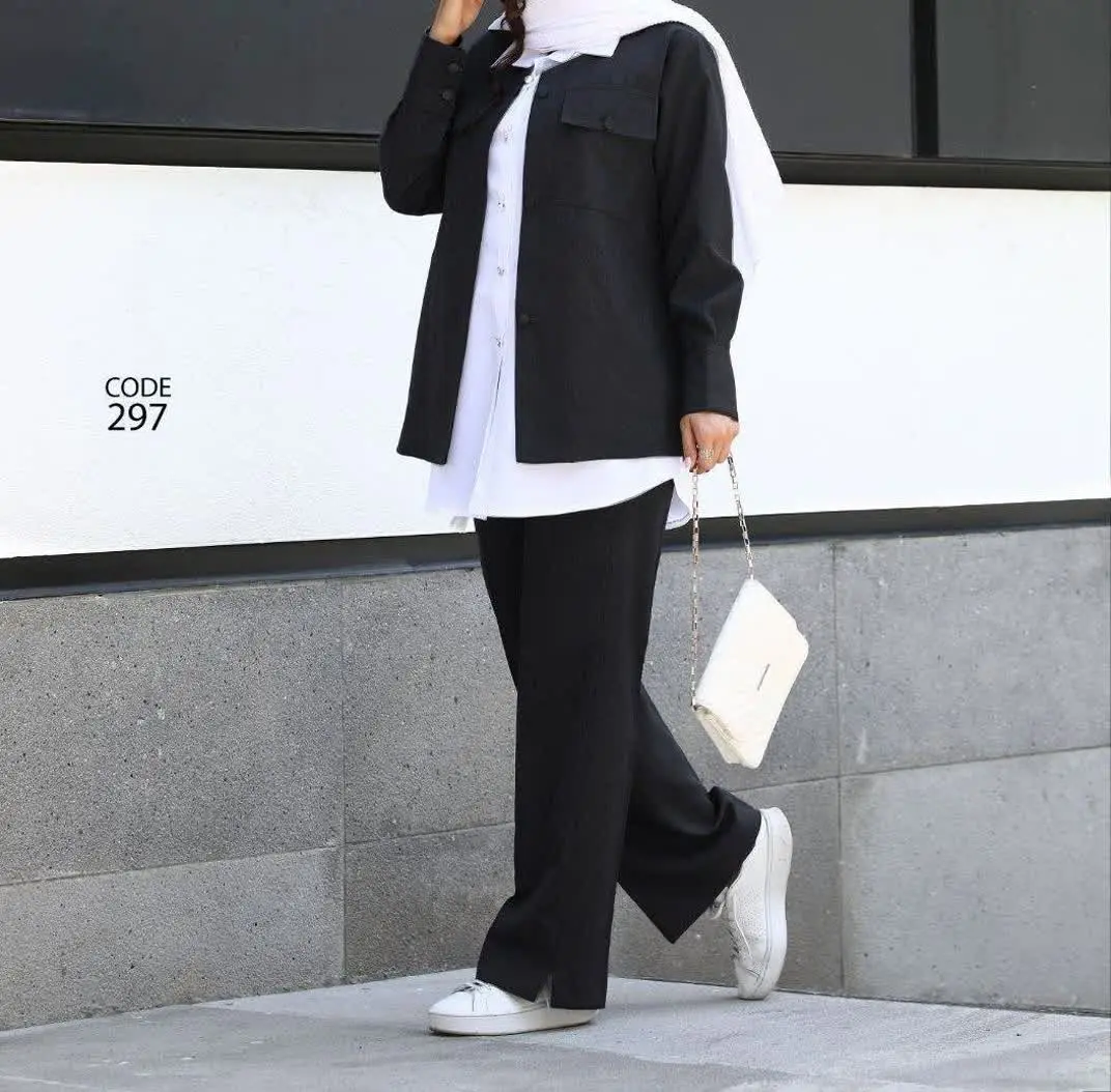 دست ست_سه_تیکه #شومیزشلوارکت
