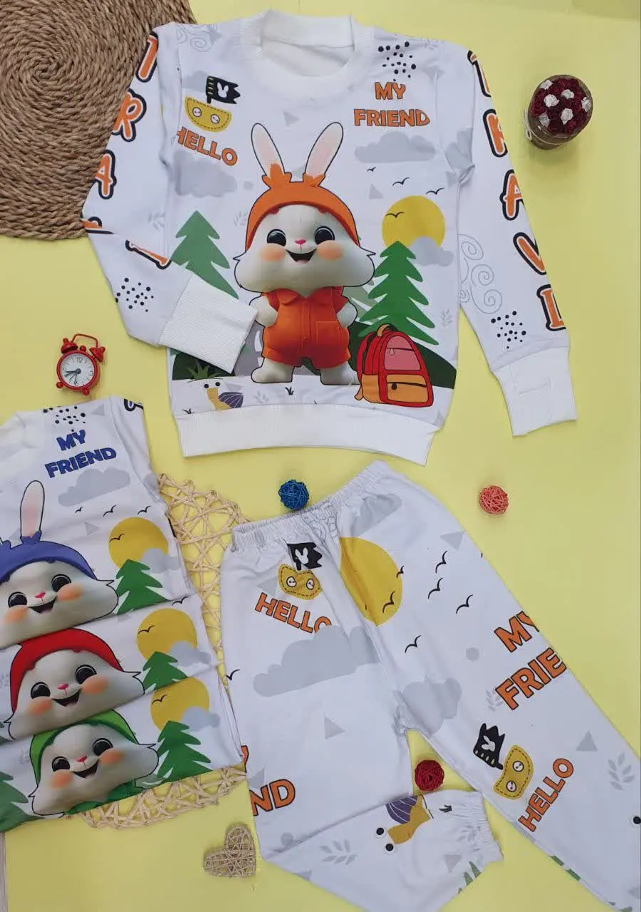 👕بلوز شلوار خرگوش Hello friend 
